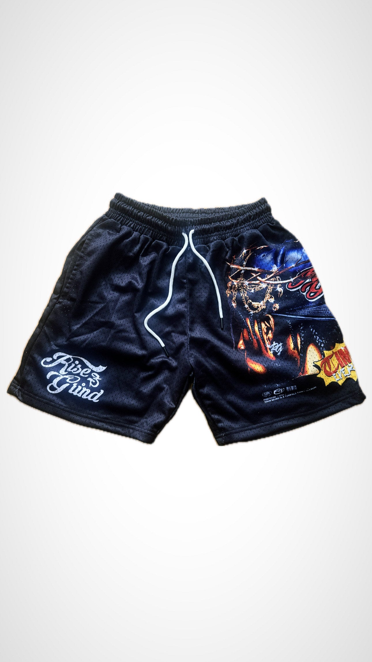 RISEANDGRIND TIMING IS EVERYTHING MESH SHORTS