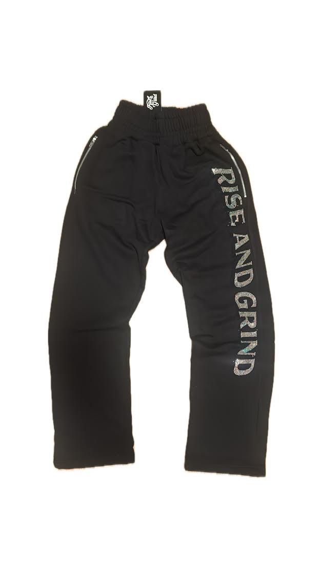 RISEANDGRIND BASIC RHINESTONE SWEATPANTS