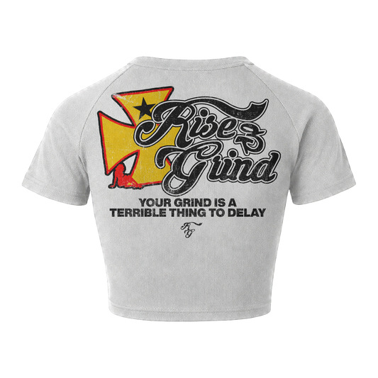 FEMALES RISEANDGRIND CROPPED TEE