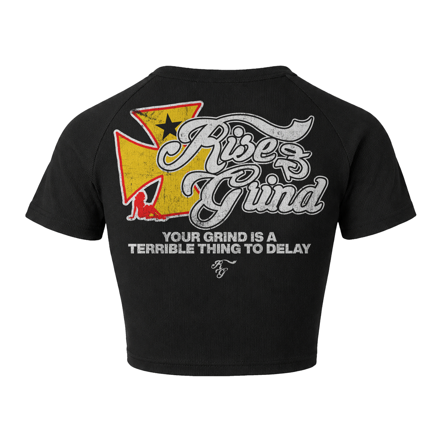 FEMALES RISEANDGRIND CROPPED TEE