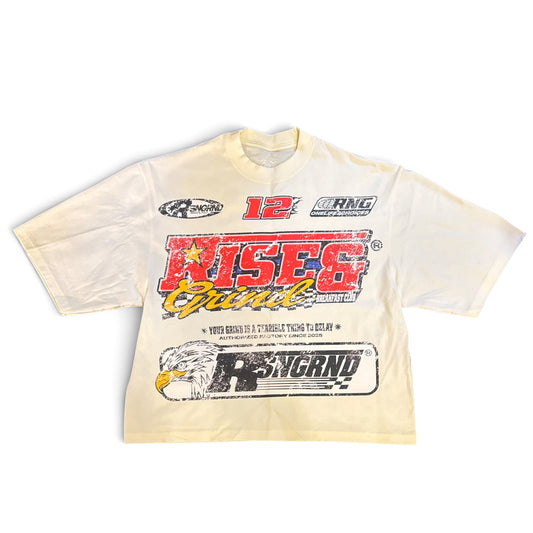 RSNGRND OVERSIZED RACING TEE [ CREAM ]